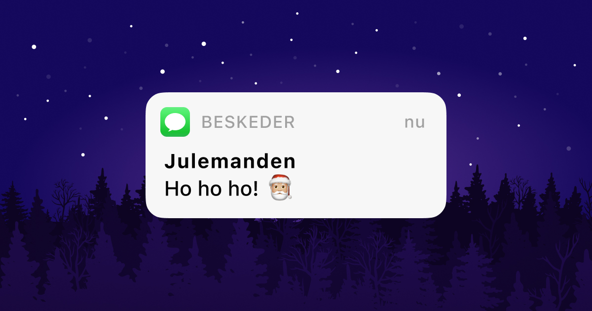 sms fra julemanden